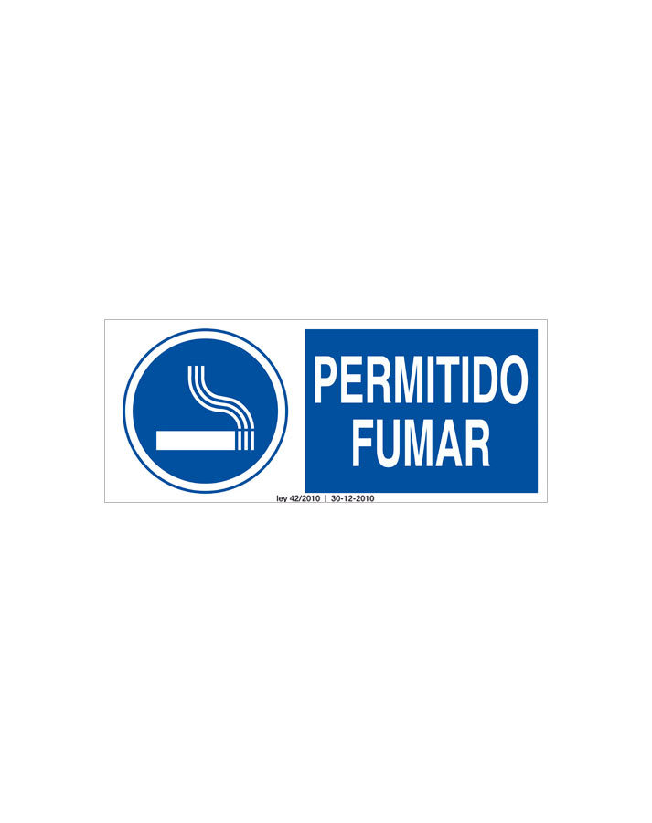 Cartel prohibido fumar con pictograma, adhesivo o poliestireno 1.5 mm